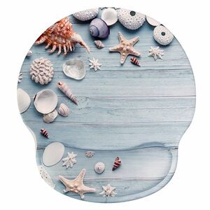 Mousepad Ergonomic Wrist Support Gel Wrist Rest Seashell Theme
